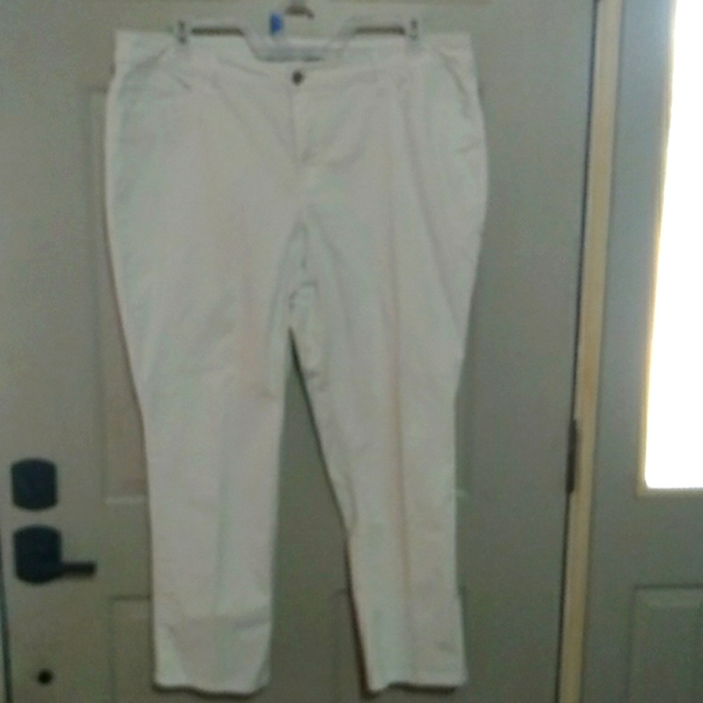 Faded Glory white cotton women pants